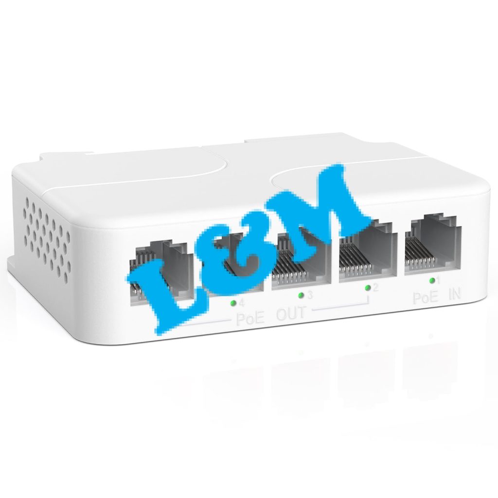 5 Port PoE Extender with 4 PoE Ports For IP Camera / Router / Wireless AP
